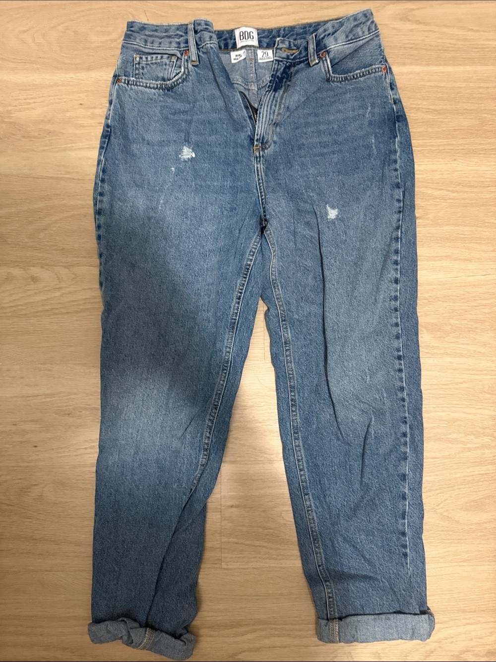BDG Boyfriend Jeans in Medium Blue Denim